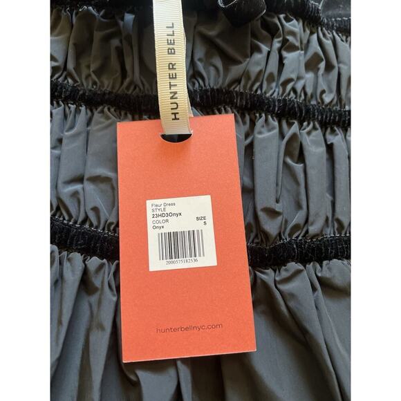 Hunter Bell Fleur Mini Black Dress in Onyx Size S Velvet Straps NWT - Picture 6 of 10